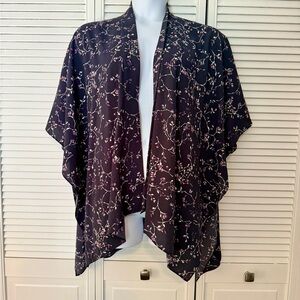 Floral Navy Kimono Jacket